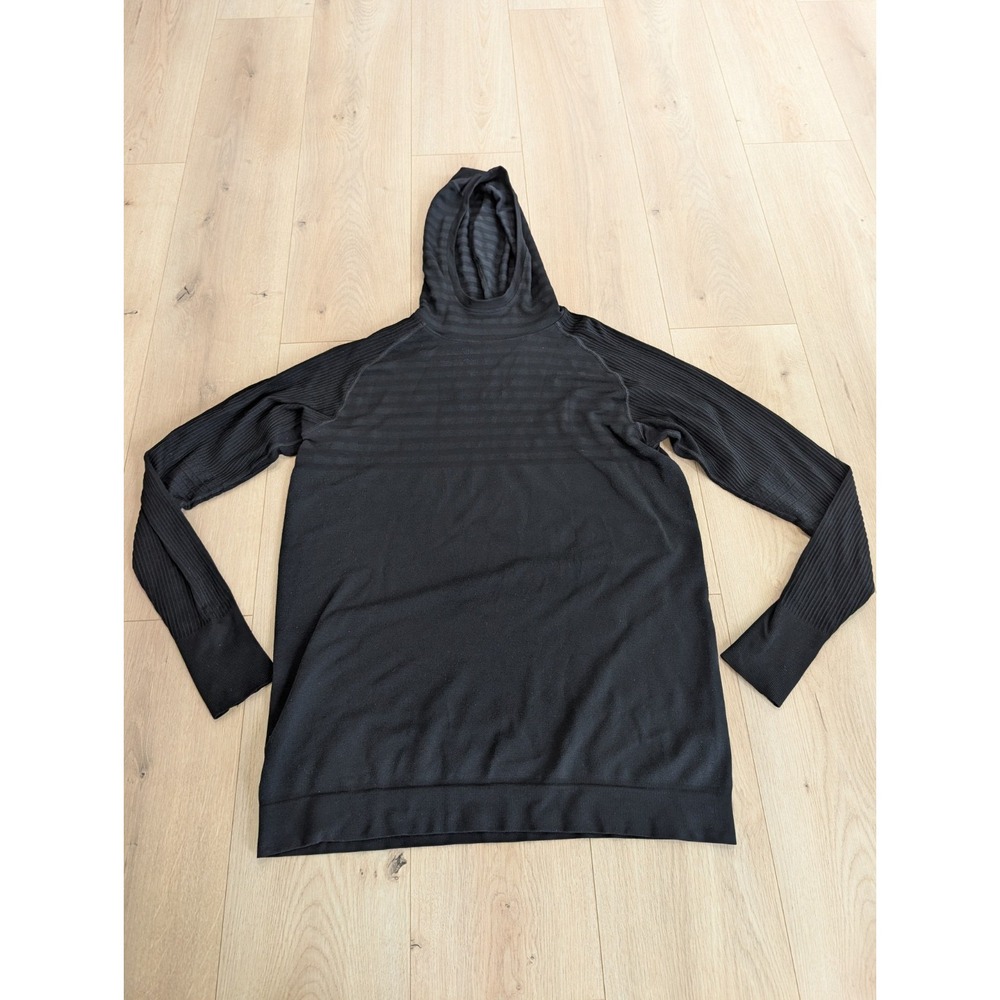 Men's LULULEMON Black Keep The Heat Thermal Hoodie Long Sleeve Sz XL